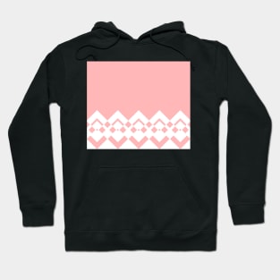 Abstract geometric pattern - pink and white. Hoodie